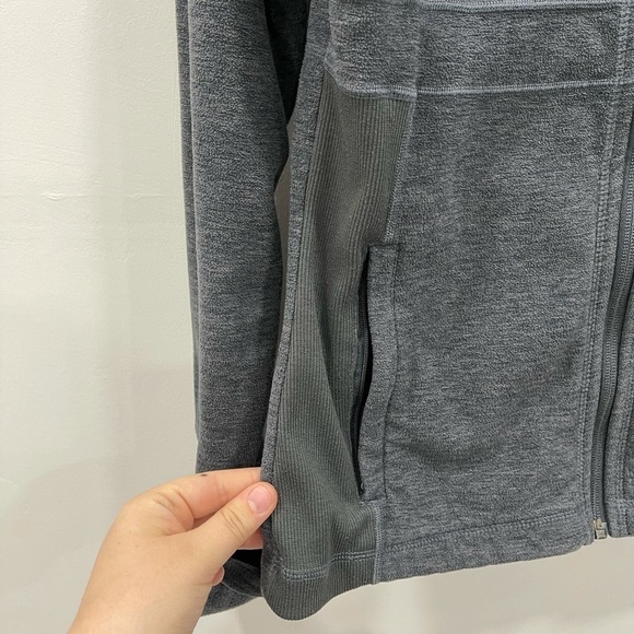 Prana Drea Fleece Jacket Charcoal Gray Hoodie Zip - Picture 5 of 9
